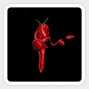 Red hot chilli bassist Sticker